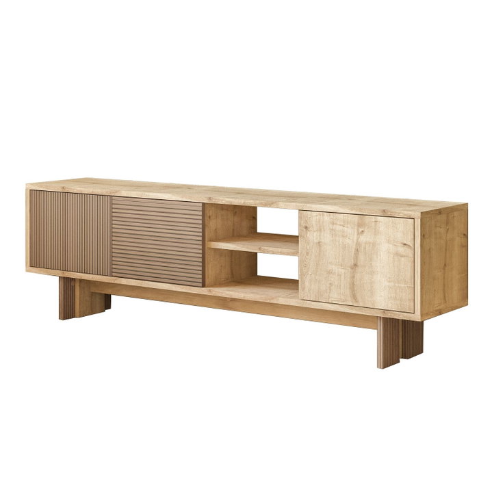 Hanah Home Soporte para TV Roble cálido y roble zafiro
